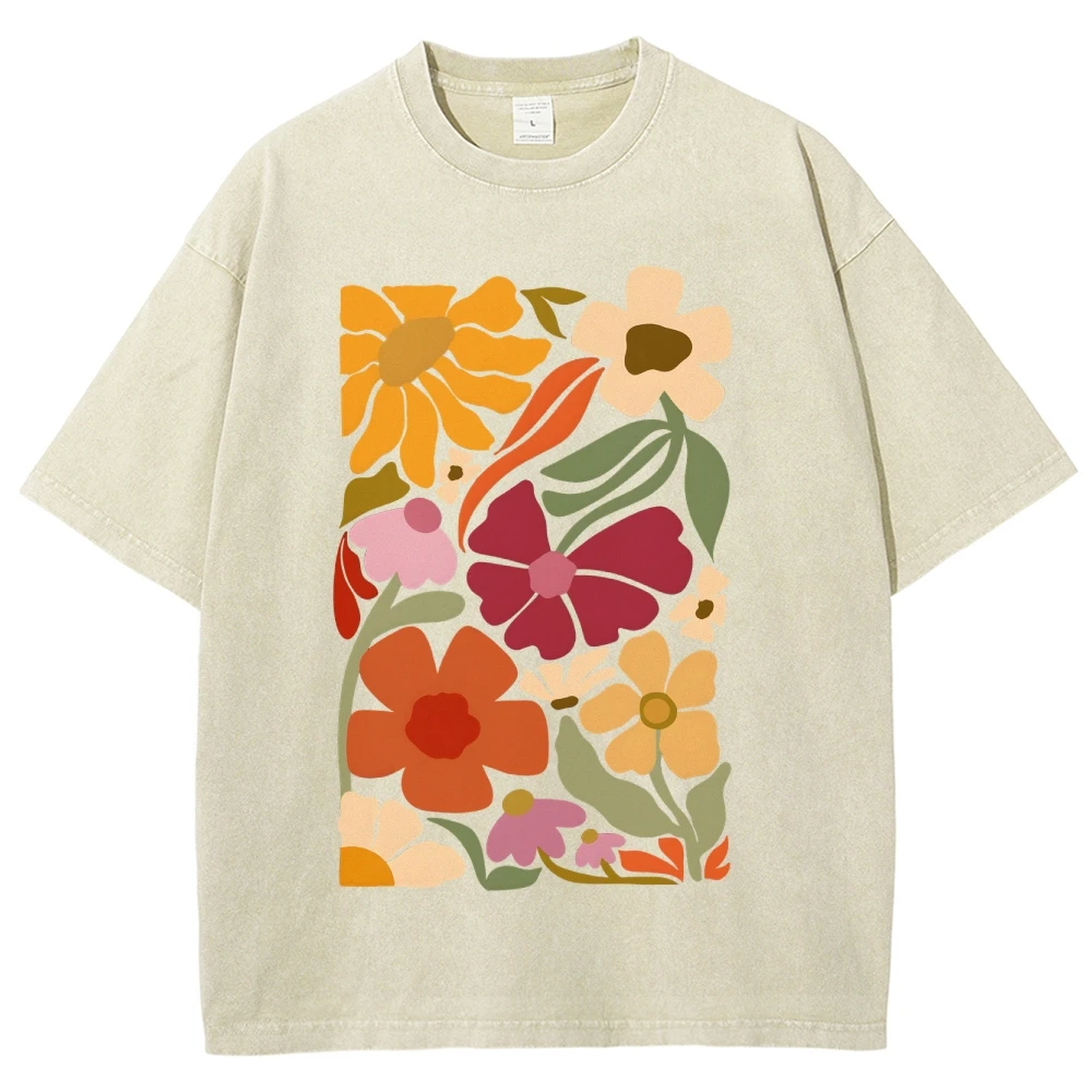 Flowers Tshirt Boho Wildflowers Shirt Floral Nature Shirt Art Nouveau Art Deco Shirt Women Flowers Lover Graphic Tee Shirt