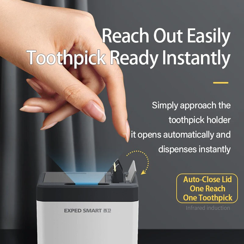 Smart Toothpick Holder Automatic Sensor Toothpick Dispenser Toothpick Container Electric Organizador Kitchen Accessories YQH005