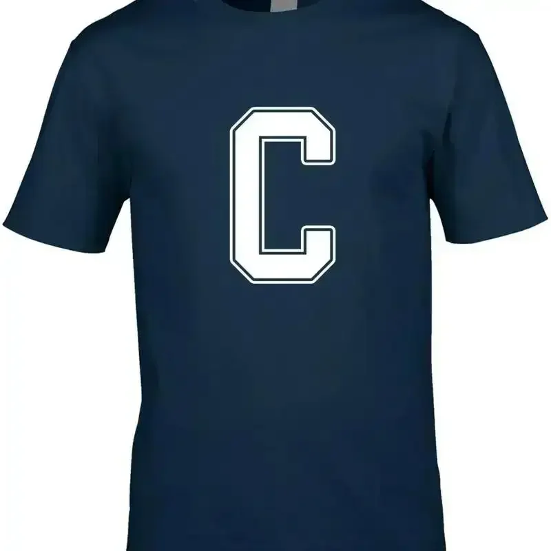 Letter C Men'S T Shirt Funny Joke Name Initials Font Team Cool Idea Custom