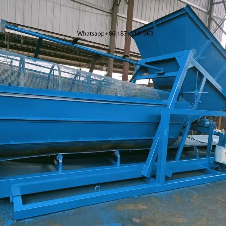 Fully automatic shaftless drum soil screening machine Coal Grain screen machine Large and small customization
