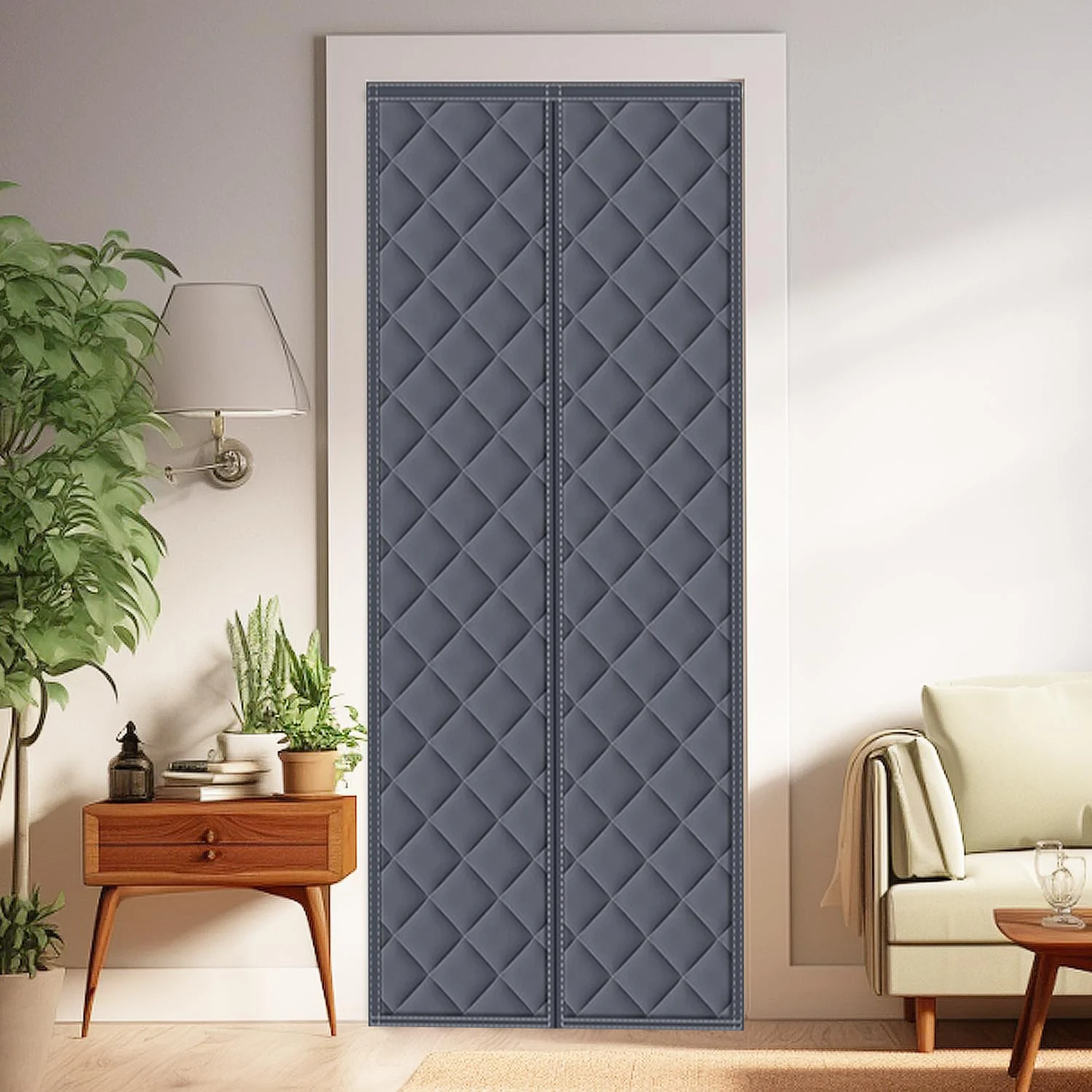 

Warm Door Curtains, Windproof and Cold Resistant Air Conditioning Insulation Curtains, Oxford Fabric Winter Door Curtains