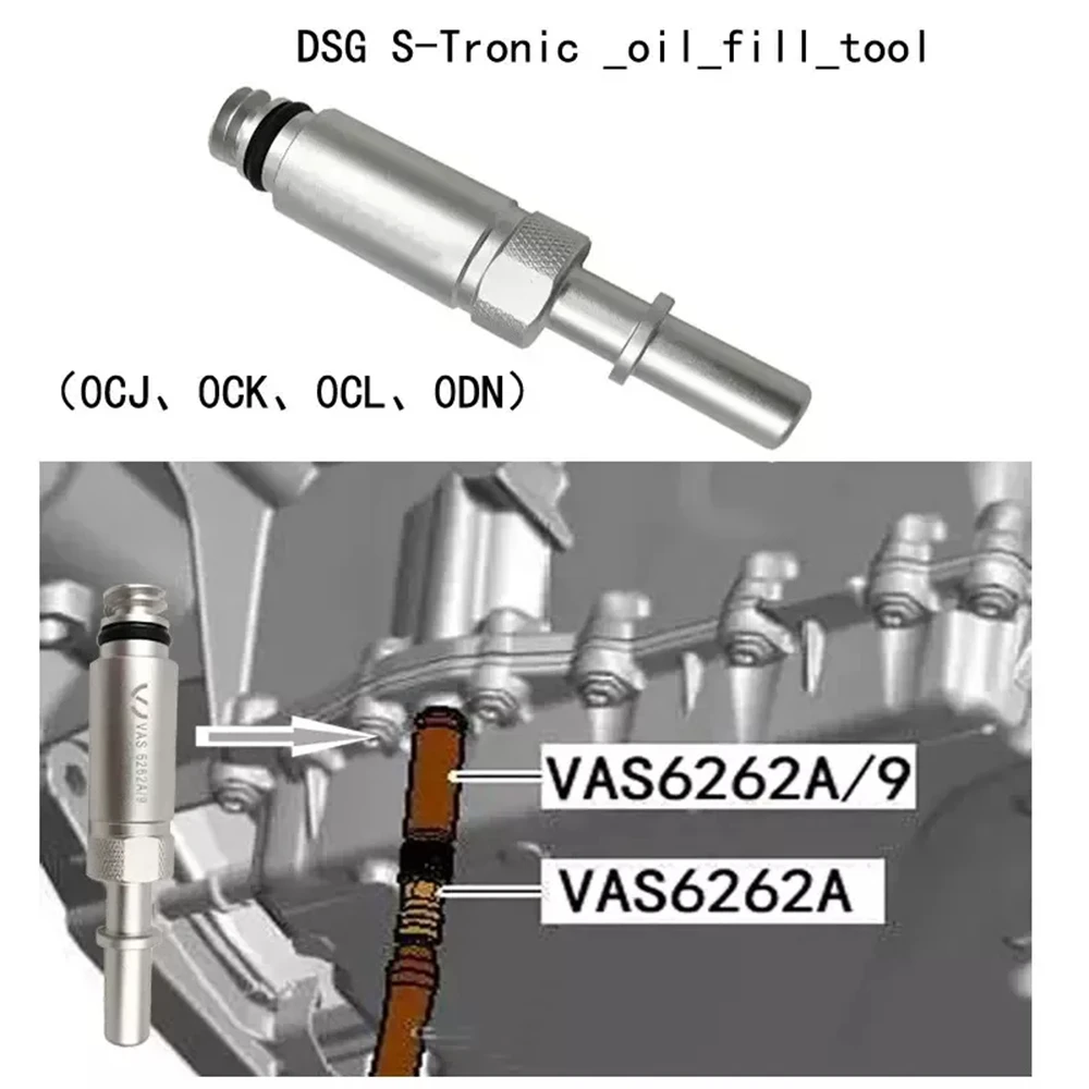 

VAS6262-9 7 Speed Wet Transmission Filler Fitting Transmission Filler Fitting Filling Adapter For VW Audi 0CK 0B5 MTF