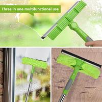 Window Cleaning Kit Window Cleaning Tools Household Squeegees 2 In 1 Brush Wiper With Extension Pole For Shower Glass Wall Tile