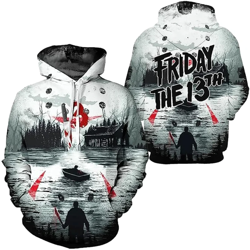 13th Friday Vintage Sweatshirt 3D Print Hoodies Loose Men/WOMEN Hoodie Holiday Kids Long Sleeve Coat Men Clothing