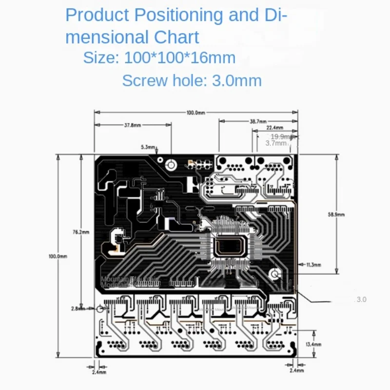 Industrial-grade 8-port full Gigabit non-national standard reverse POE power supply circuit motherboard subnet port expansion