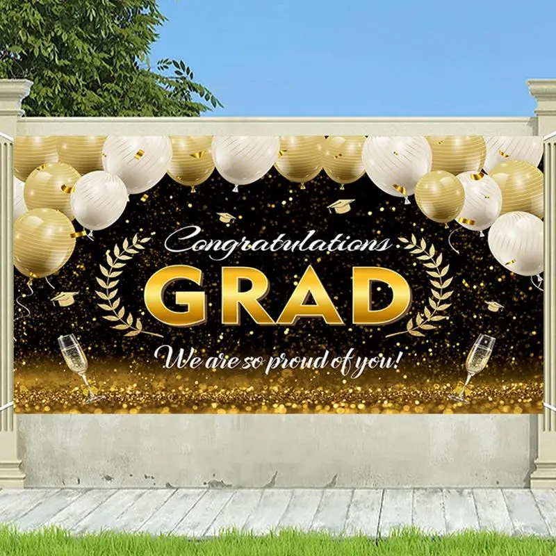 Graduation Background Backdrop Waterproof Graduation Photo Backdrop Graduation Background Elegant Graduation Banners Congrats