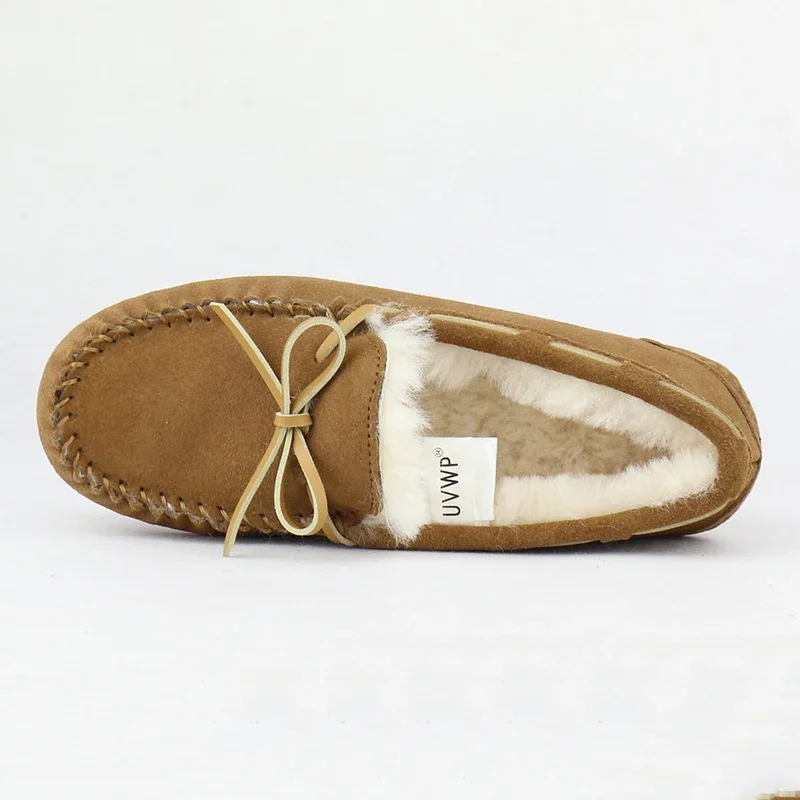 New Style Genuine leather Women Snow Boots 100% High Quality Wool Winter Boots Natural Fur Warm Shoes Non-slip Ankle Boots