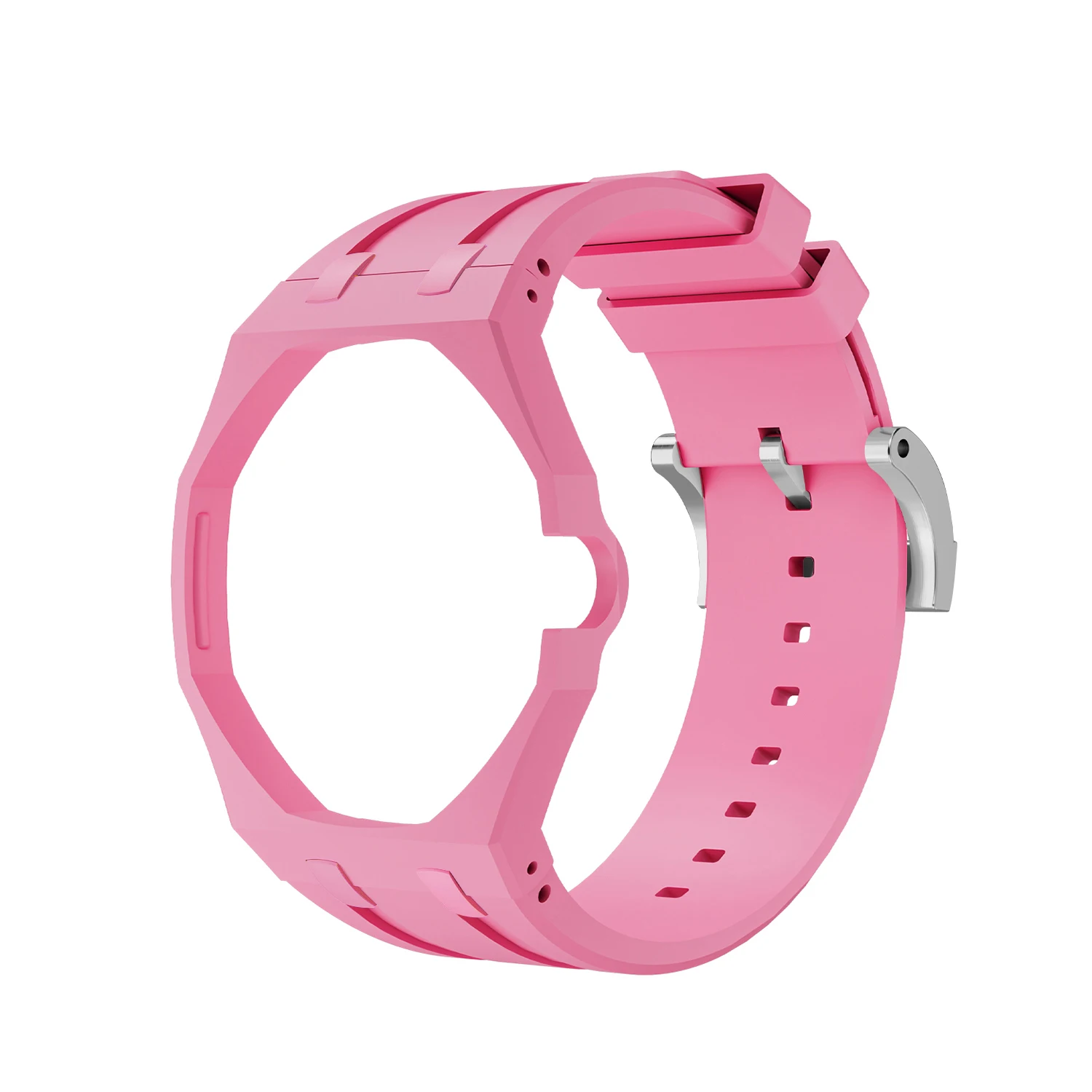 2 in 1 Ceramic Shell +Silicone Band for Swatch X AP Royal Pop Pocket Watch Modification Integrated Swatch X AP Royal Pop Correa