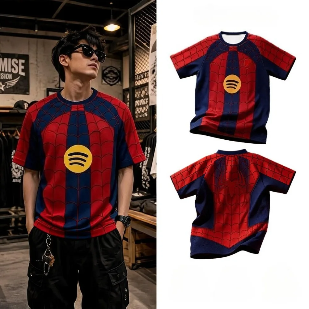 Summer Red Blue Spider 3D Print T-shirt Kids Jersey Tops Men's Casual Tee Shirt Breathable Men Women Unisex Short Sleeves Top