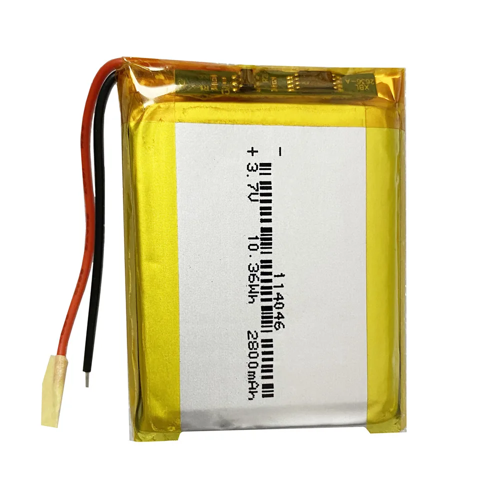 New 3.7V 2650mAh/2800mAh 114046 114045 Li-Polymer Battery For Zishan Z3 114046Р HIFI Music MP3 Player Speaker GPS Navigator