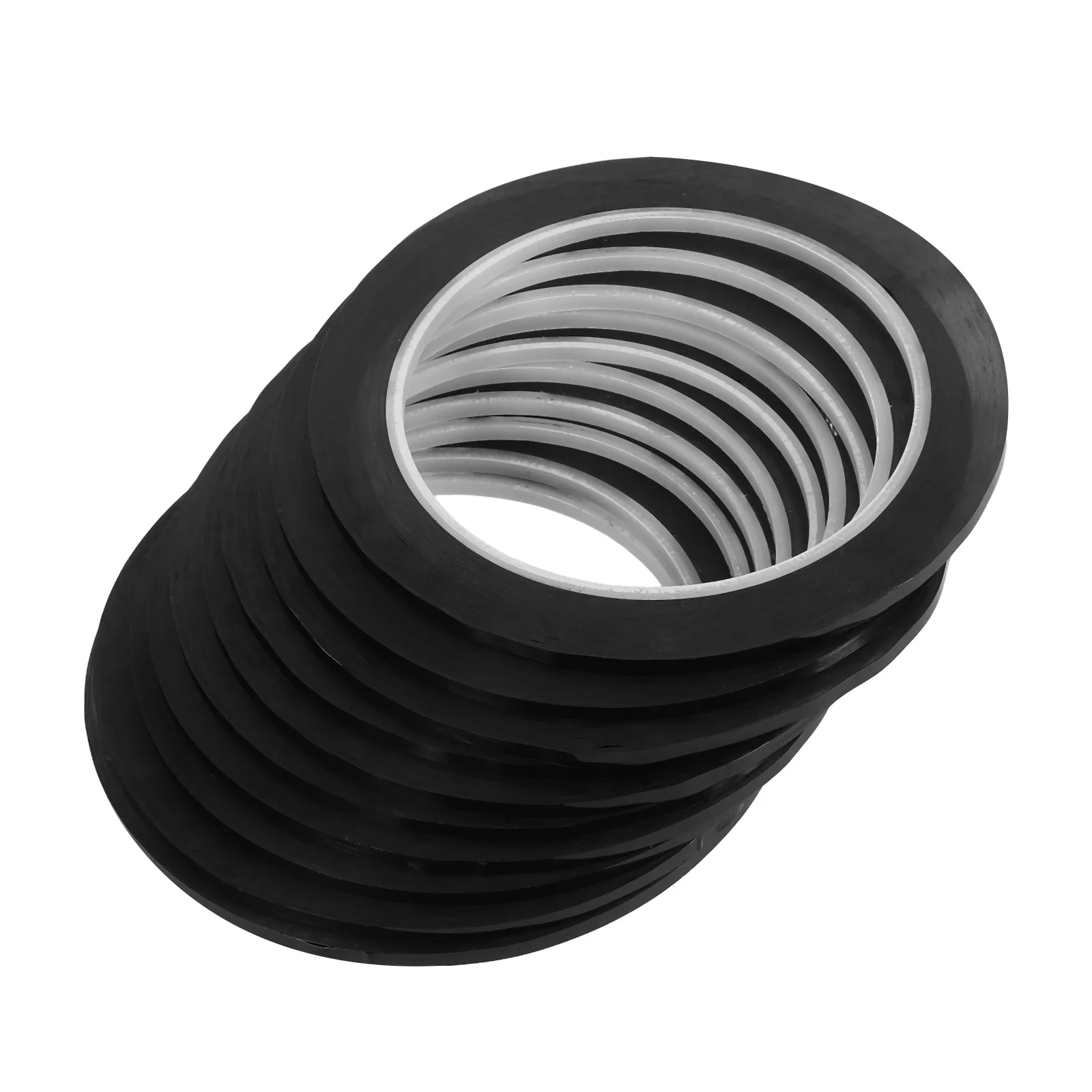 

10pcs Black Gaffer Tape Self Adhesive For Whiteboard Grid Lines Art Craft Journal Scrapbook Marking Drawing Graphic Chart Tape