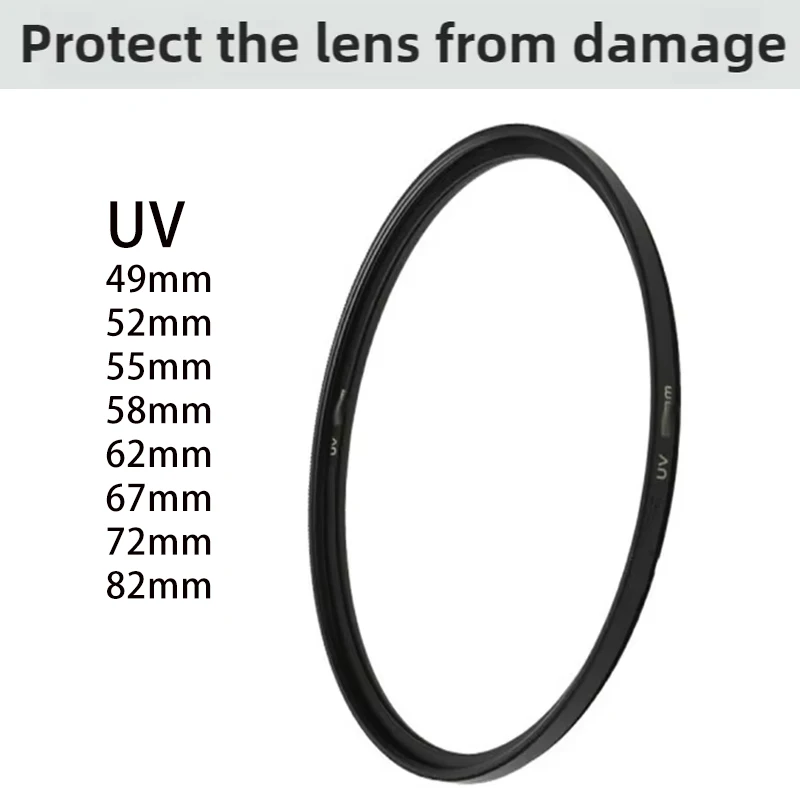 NEW UV Filter Protective Lens 43 49 52 55 62 67 77 82mm For Canon Nikon Sony DSLR Cameras Clear Optics Enhance Image Quality