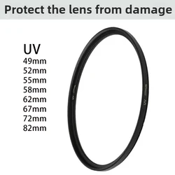 2026NEW UV Filter Protective Lens 43 49 52 55 62 67 77 82mm For Canon Nikon Sony DSLR Cameras Clear Optics Enhance Image Quality