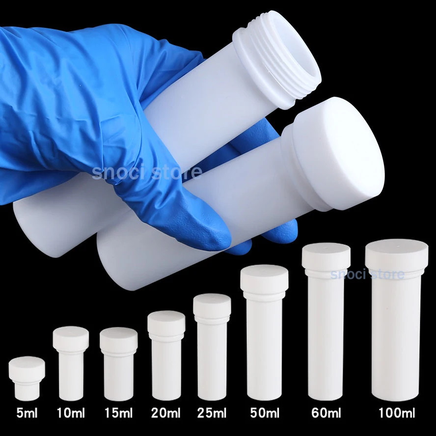PTFE digestion tube COD digestion tank PTFE flat-bottomed screw reaction tube PTFE centrifugal tube PTFE Test Tube 5ml~100ml