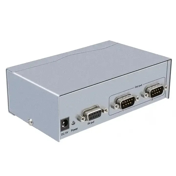 DTECH DB9 Convertidor de salida hembra-macho Reproduzca y enchufe Divisor de señal RS232 de audio de 1 entrada y 2 salidas