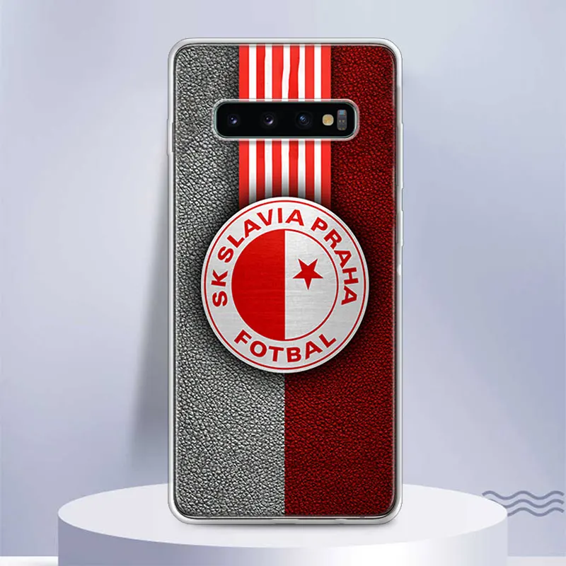 Sk Slavia Praha Czech Republic Soft Silicone Phone Case For Samsung Galaxy S24 S23 S22 Ultra S21 S20 FE S10 Plus S10E S9 S8 +