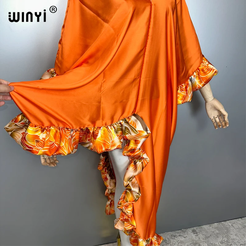 WINYI été boho robe robe irrégulière ample boho robe Maxi longue Femme robes vacances élégante robe de soirée abaya