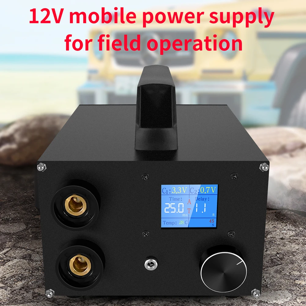 Portable Supercapacitor Spotwelder High Power Spots Welding Machine 250 Power Gears Adjustable Support 0.3mm Nickel Sheet