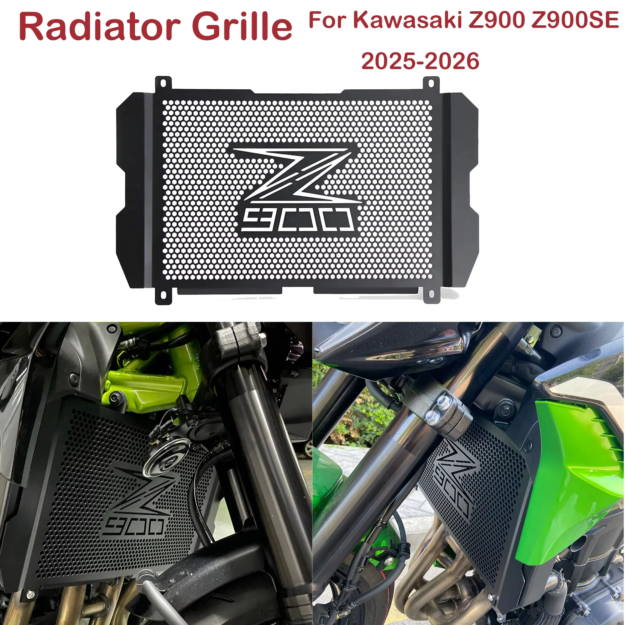High Quality Motorcycle Accessories Radiator Grille Cover Guard Protection For Kawasaki Z900 Z 900 SE 2025 2026