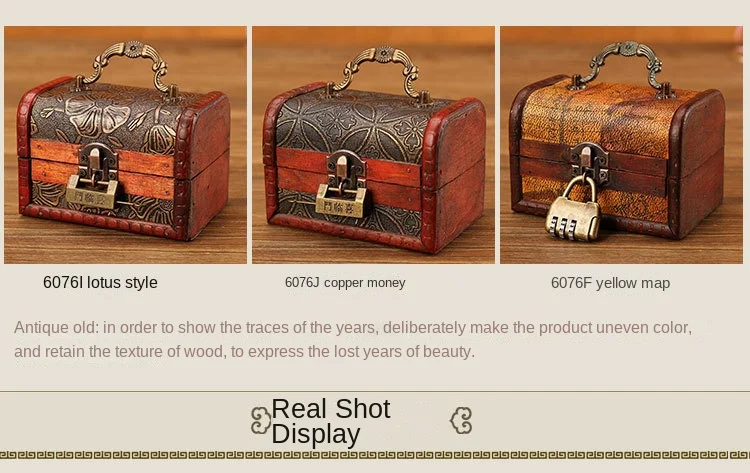 Hot-Selling Antique Retro Wooden Crystal Packaging Box with Green Stone - Yuan Datou Jewelry Storage Box