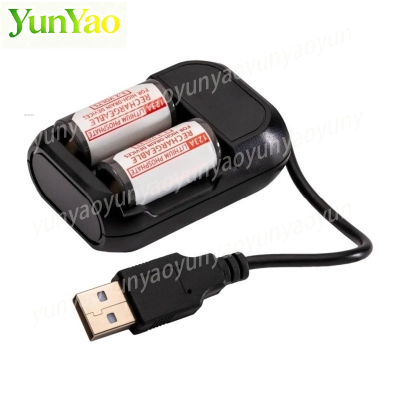 123A Lithium Battery Charger Full Set, Compatible with 123, 123-K Model Batteries