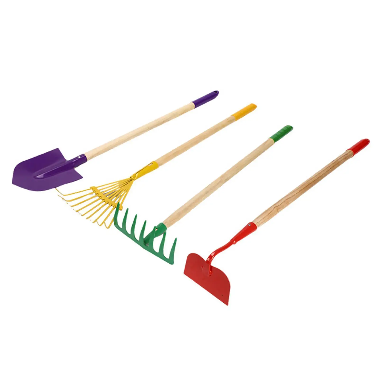 

4x Kids Gardening Tools Set Shovel Rake Spade Hoe Set Beach Snow Field Toys Mini Garden Tools Easy to Use Practical Compact