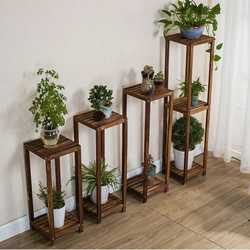 Multi-layer Plant Shelves, Simple Solid Wood Stand, Load-bearing Stable Flower Decoration, Beautiful and Generous