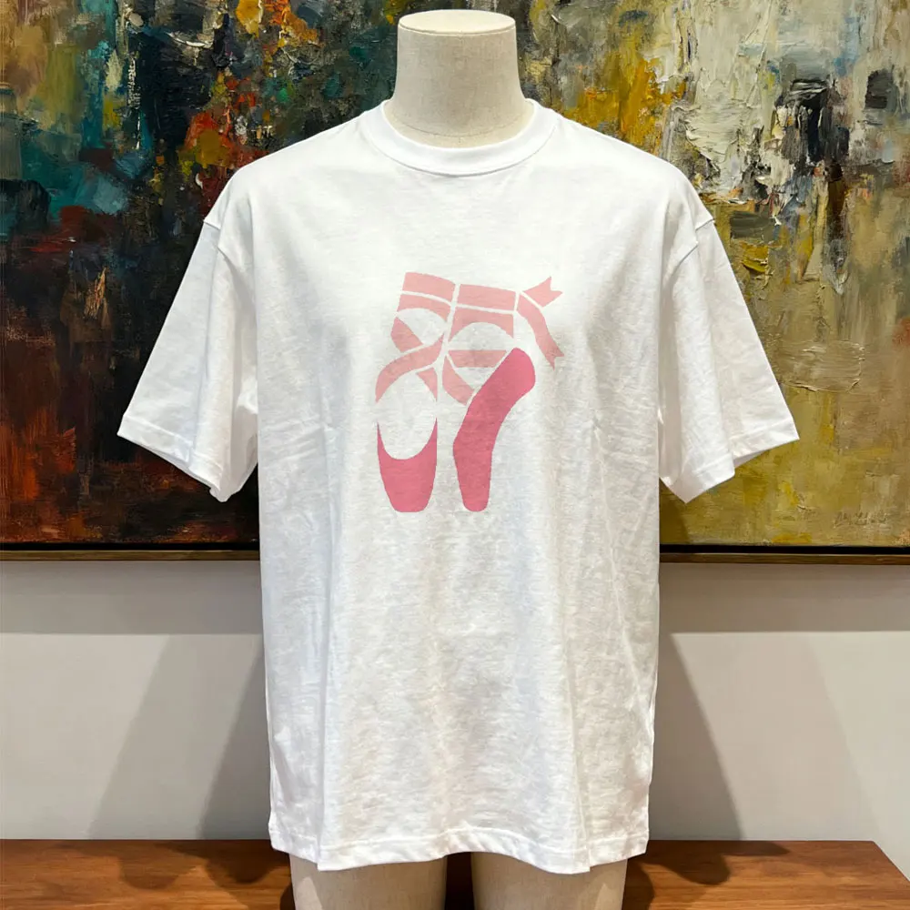 Ballet Shoes Graphic T Shirts Woman Man Summer Fashion Casual Cotton Vintage Streetwear Classic O-neck Short-sleev Streetwear