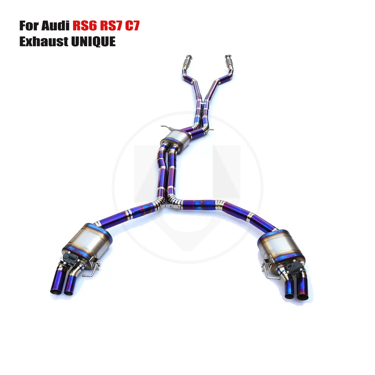 

UNIQUE For 2016-2019 Audi RS6 RS7 C7 performance valve titanium exhaust system TC4 titanium alloy exhaust muffler