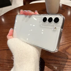 Transparent Case For Samsung Galaxy A15 A14 A55 A54 A53 A36 A26 A16 A34 A35 S25 Edge S24 FE S23 S22 Ultra Plus Silicone Cover