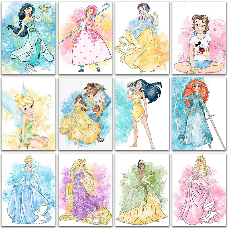 

Disney Princess Diamond Painting Tinker Bell Beauty and the Beast Home Decor Full Square&Round mosaic embroidery Cross stitch