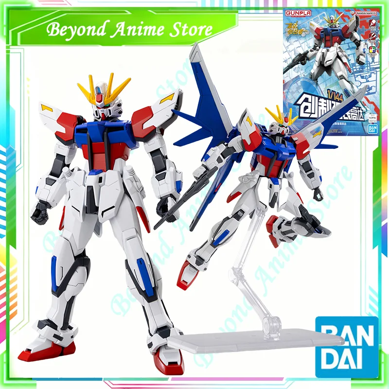Entrega directa al contado Bandai Original Anime GUNDAM modelo EG BUILD STRIKE GUNDAM figura de acción juguetes de ensamblaje para niños regalo