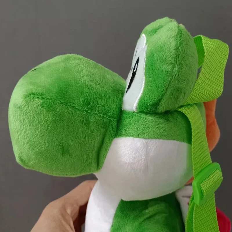 Mochila escolar de piel de Super Mario Bros Yoshi para mujer, de gran capacidad bolso de hombro, muñeco Kawaii de Anime, regalos