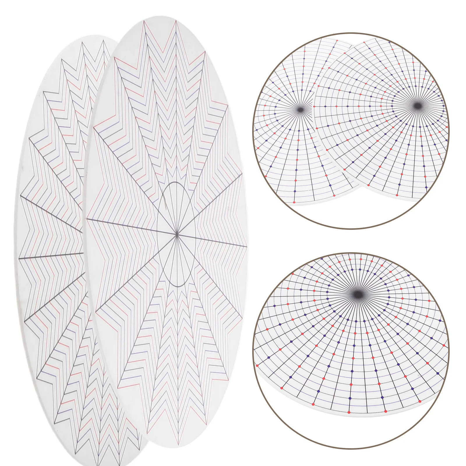 

2pcs Plastic Craft Board Rosette Base Mold Diy Ribbon Rosette Maker Brooch Making Supplies Grid Alignment Tool