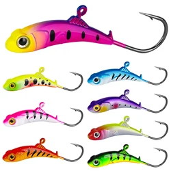8pcs Ice Fishing Jigs Heads Hooks Kit 5g 7g 10g 14g Winter Ice Fishing Lures Set Jig Head Hard Bait Barbed Hook