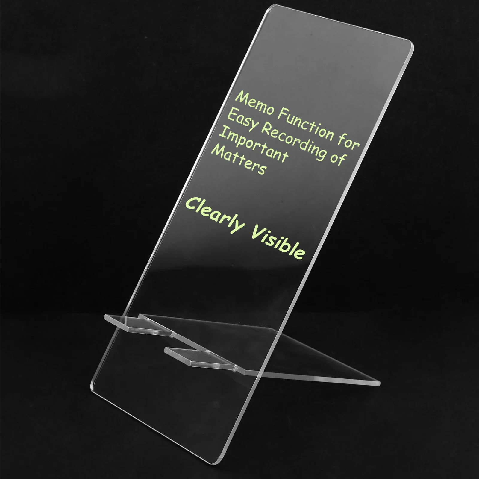 

2pcs Portable Acrylic Memo Transparent Writing Table Board For Home Office School Desktop Decoration Erasable Note Board