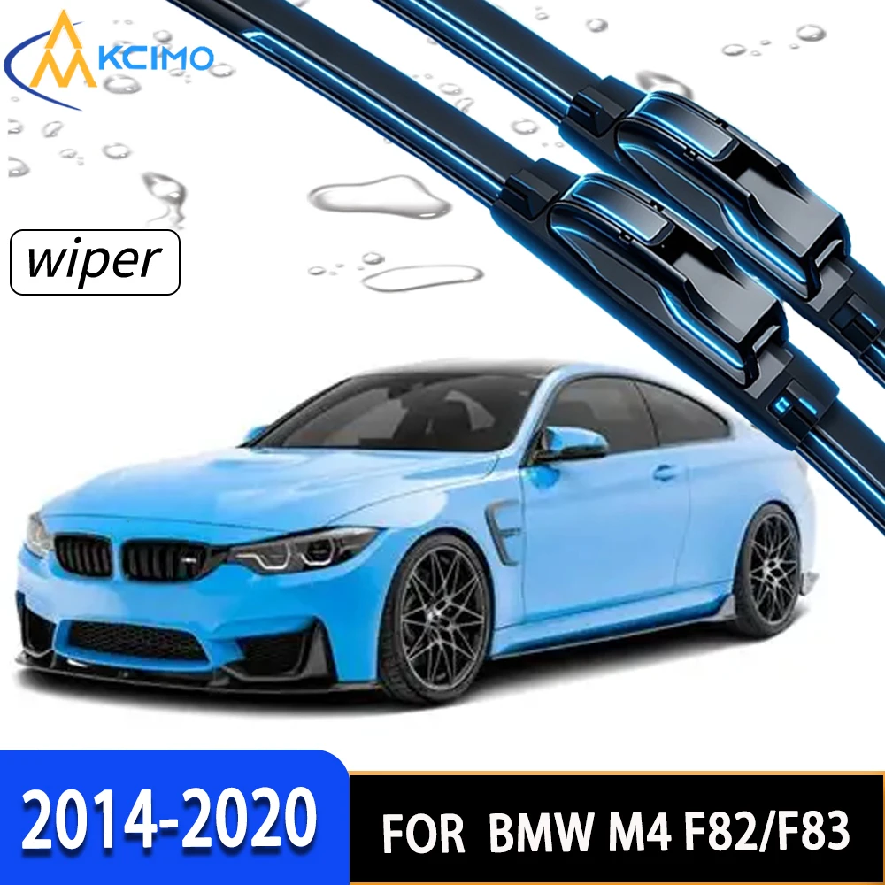 

2Pcs Front Windshield Wiper Blades High-Density Rubber Quiet Smooth Wiping Direct Fit For BMW M4 F82/F83 2014-2020