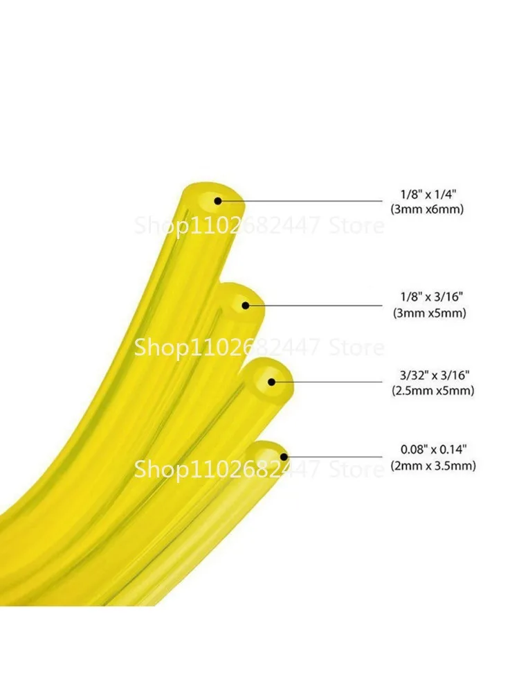 خرطوم المكربن الأصفر المقاوم للزيت، أنبوب الوقود 3 * 6/3 * 5 مم