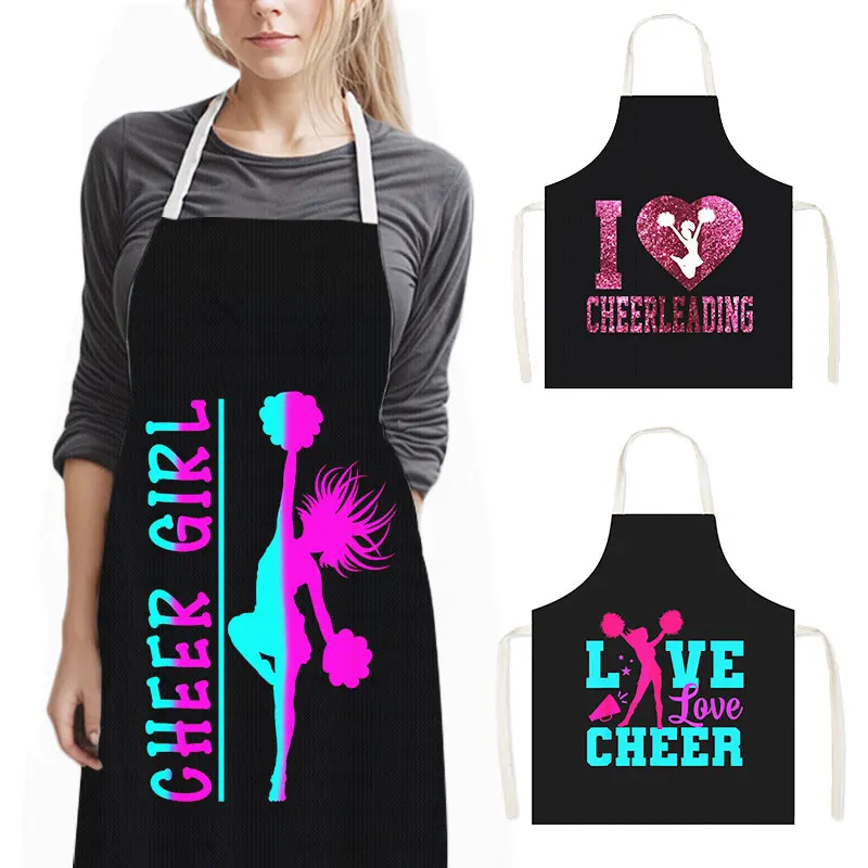 Cheerleading Girls Cooking Apron Cheerleader Dance Pinafore BBQ Waiter Chef Waterproof Kitchen Aprons Household Cleaning Tools