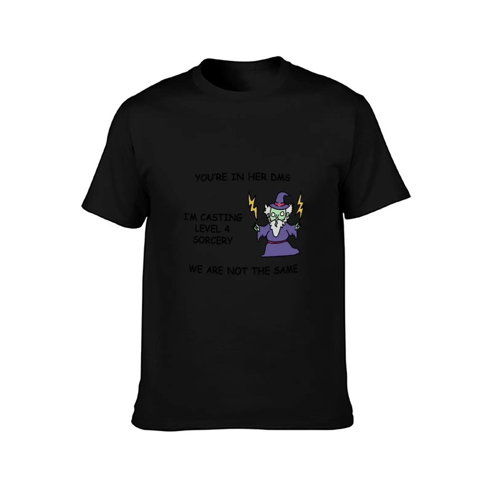 You’re In Her DMs. I’m Casting Level 4 Sorcery. We Are Not The Same. T-Shirt Basic Short Sleeve Cotton Blend T-Shirt