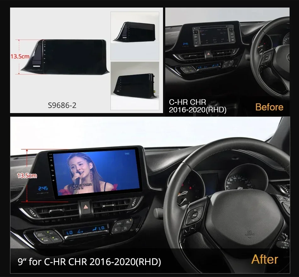 Ownice K6 + 2K para Toyota C-HR CHR 2016 - 2020 conductor de mano derecha Radio de coche reproductor de vídeo Carplay navegación GPS Android12 No 2din