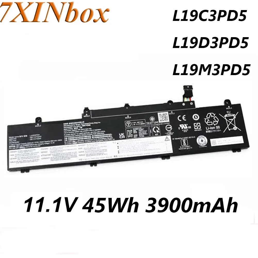 7XINbox L19C3PD5 L19D3PD5 L19M3PD5 11.1V 45Wh Laptop Battery For Lenovo For ThinkPad E14 Gen2 Gen3 E15 Gen2 Gen3 2021 E15 Series