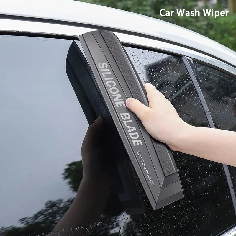 Image of Weicher Silikon-Scheibenwischer-Aufkleber für Autos, praktisches Werkzeug zum Trocknen und Reinigen von Fenstern, Schaber für Folienzubehör