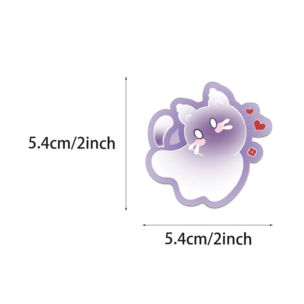 50PCS Creative Spirit Cat Cute Ins Style Stickers Decorative Phone Cases Notebook Water Cups DIY Stickers