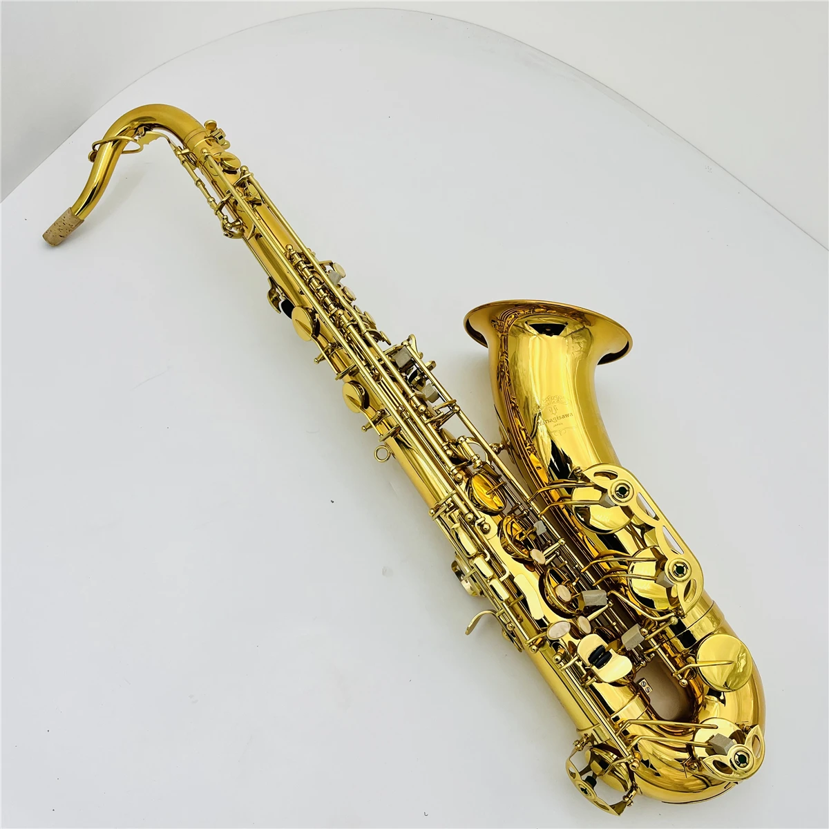 Real Pictures T-W020 Tenor Saxophone Bb Tune Brass Lacquered Gold Professional Woodwind With Case Mouthpiece Accessories