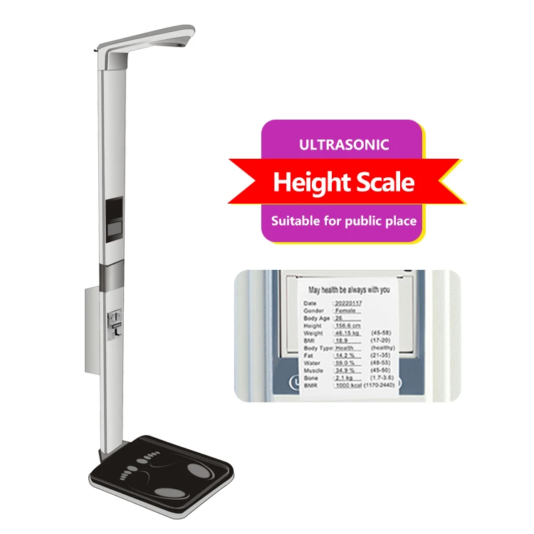 

Coin Operated Height And Weight Scale Measuring Range 3-200kg For Adults And Children To Measure Height And Weight