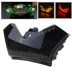 Motorcycle LED Smoked Lens Tail Light For Kawasaki Ninja ZX-14R ZX-14 ZX1400 Z1400 ZZR1400 2006-2014