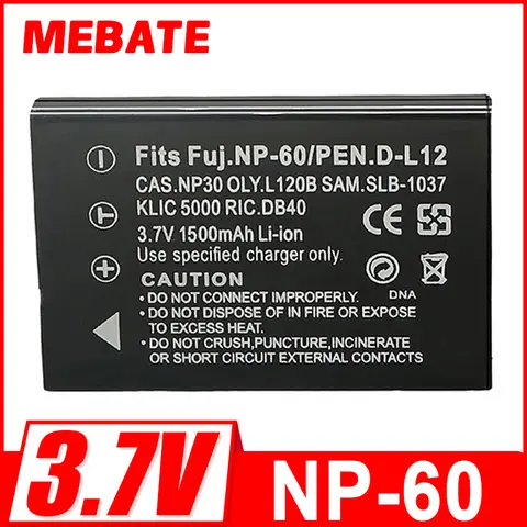 NP-60 FNP60 1500mah Nuova Batteria per Fujifilm FinePix 50i F401 F601 Zoom M603 Kodak DX6490 DX7440 DX7590 DX7630 LS443 LS633