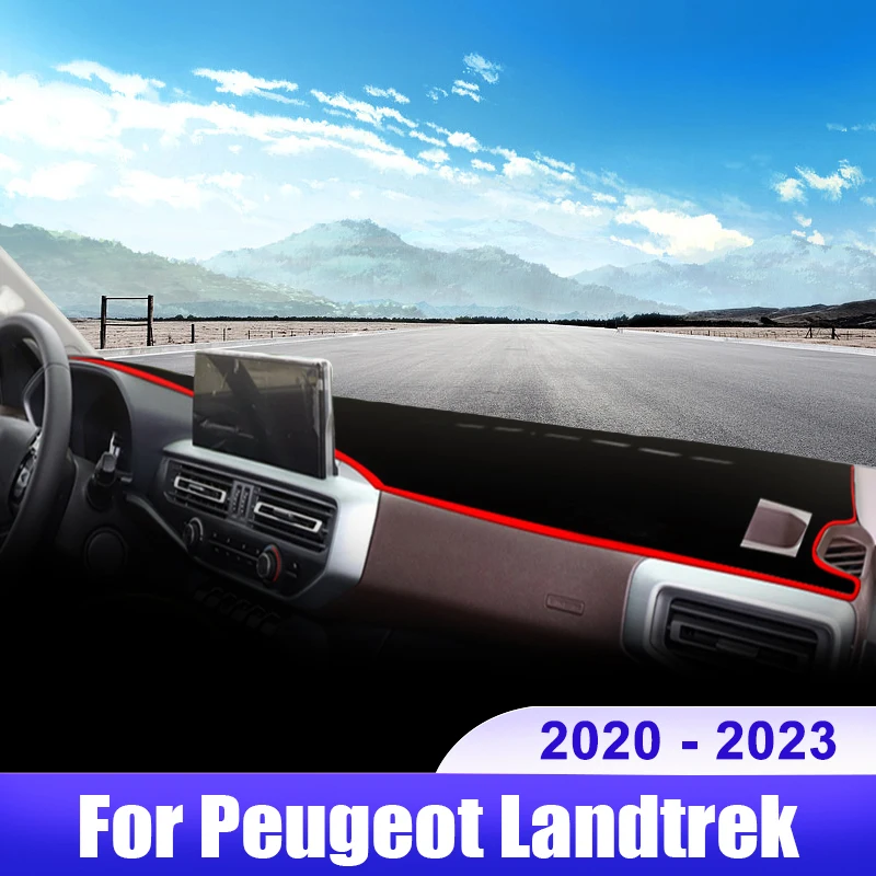 For Peugeot Landtrek 2020 2021 2022 2023 Car Dashboard Cover Dash Mat Sun Shade Non-slip Pad Accessories