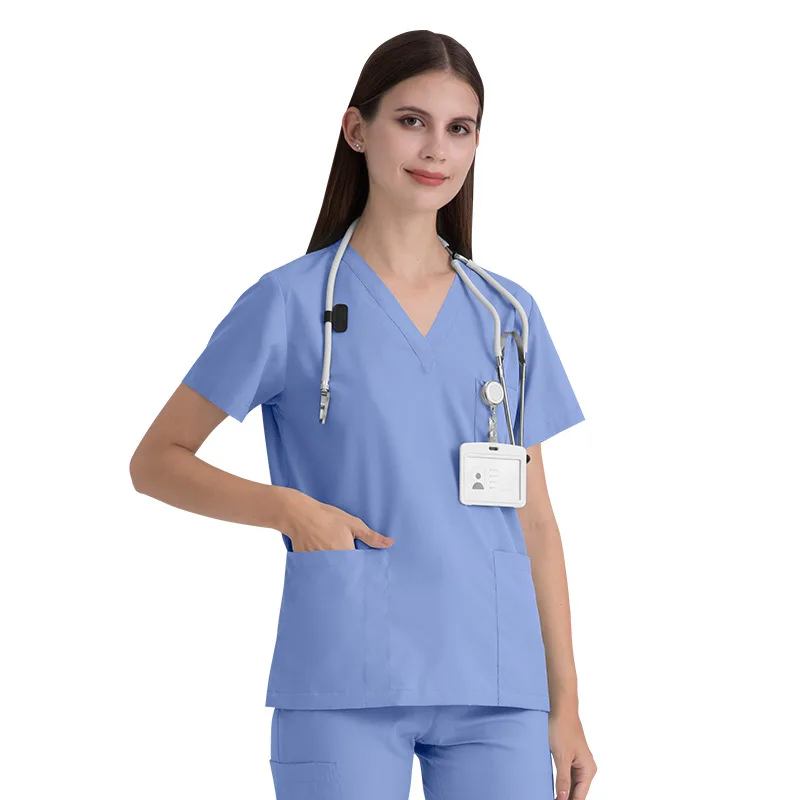 Unisex manga curta enfermeira uniforme, Medical Scrubs conjuntos, Multicolor, Hospital, Doutor, Workwear, Oral, Dental, Cirurgia